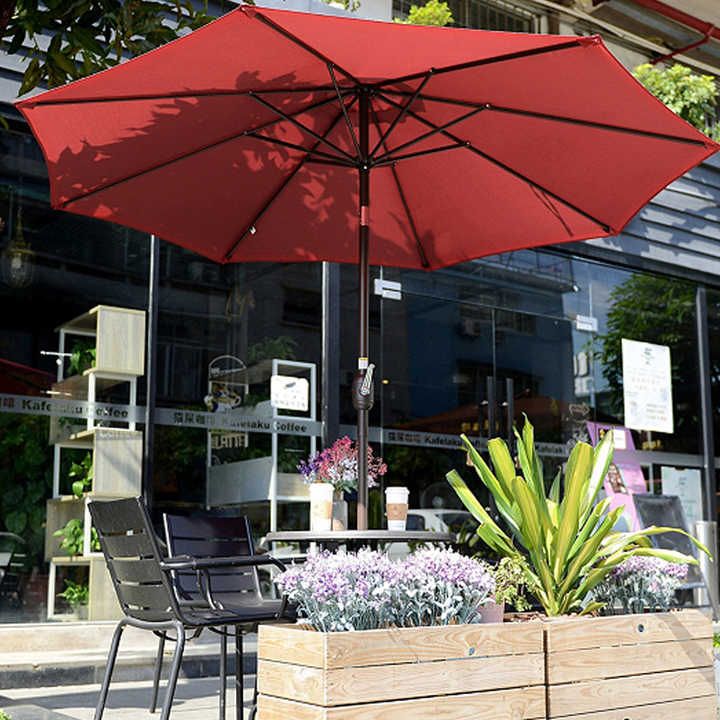 2.7 M Outdoor Garden Sunshade Parasol 7.5FT Steel Patio Umbrella