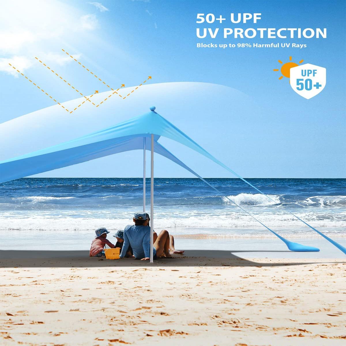 Outdoor Beach Canopy Tent Portable Lawn Camping Fishing Tent Sunshade