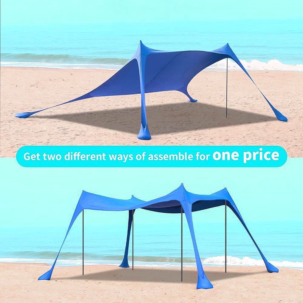 Outdoor Beach Canopy Tent Portable Lawn Camping Fishing Tent Sunshade