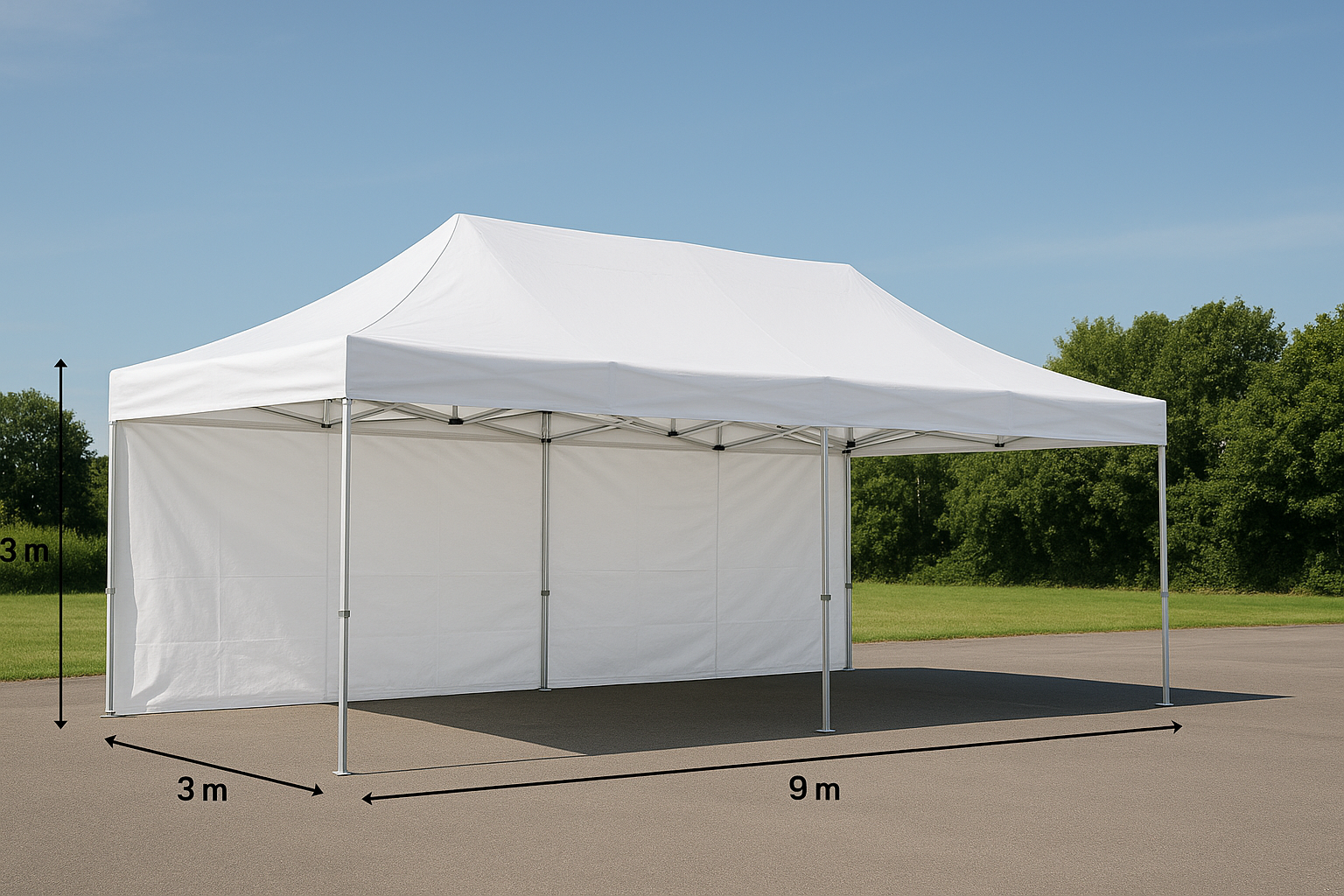 3*9m white part events gazebo 