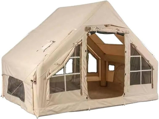 Inflatable Glamping Tent House with Porch Includes Air Pump.